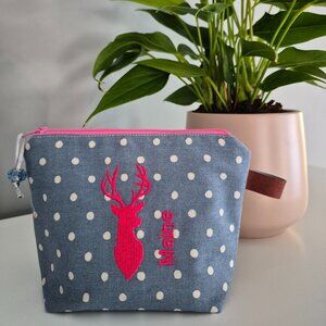 Medium and Embroidered Pouch